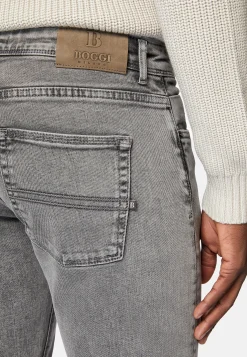 Jeans-Boggi Milano Jean En Denim Extensible Gris