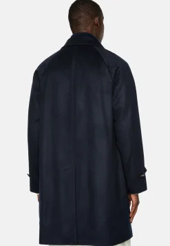 Manteaux-Boggi Milano Manteau À Simple Boutonnage En Laine Cachemire bleu marine