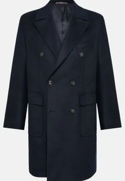 Manteaux-Boggi Milano Manteau Croisé En Laine bleu marine