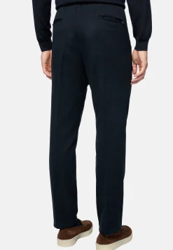 Pantalons-Boggi Milano Pantalon City En Coton Tencel Extensible