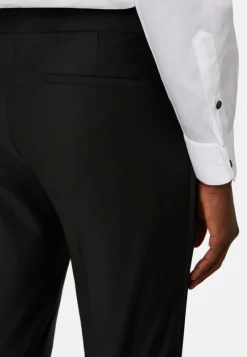 Pantalons-Boggi Milano Pantalon De Smoking En Laine Noir