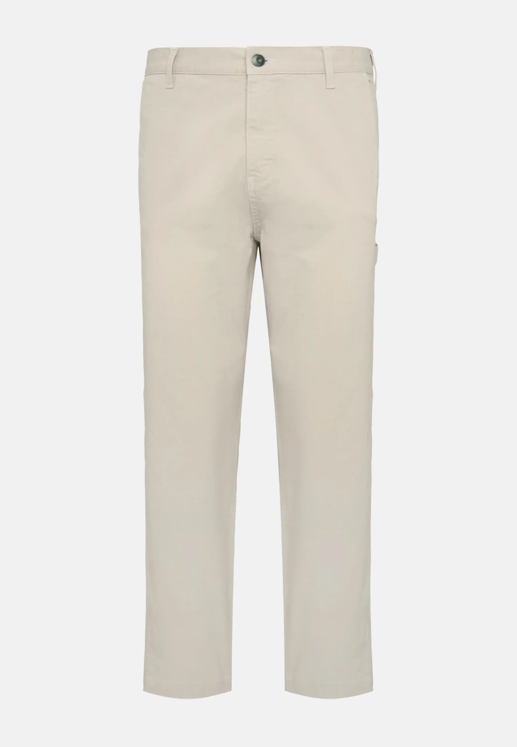 Pantalons-Boggi Milano Pantalon En Coton Extensible Crème