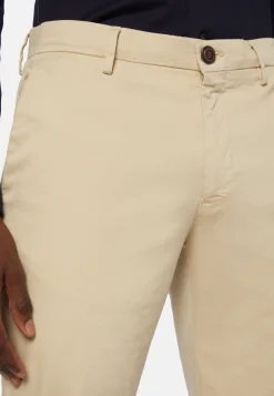 Pantalons-Boggi Milano Pantalon En Coton Tencel Extensible