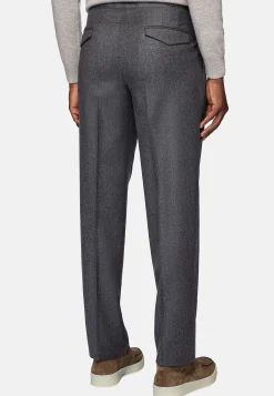 Pantalons-Boggi Milano Pantalon En Flanelle De Laine Cachemire