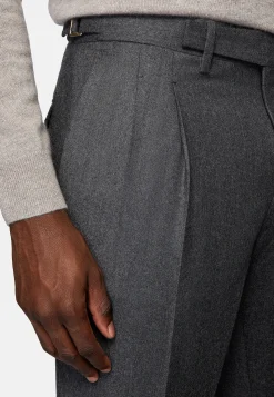 Pantalons-Boggi Milano Pantalon En Flanelle De Laine Cachemire