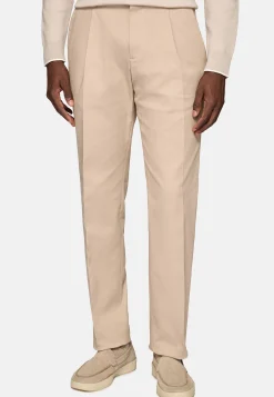 Pantalons-Boggi Milano Pantalon En Gabardine De Coton Extensible