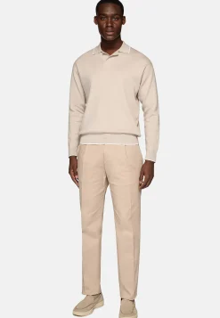 Pantalons-Boggi Milano Pantalon En Gabardine De Coton Extensible