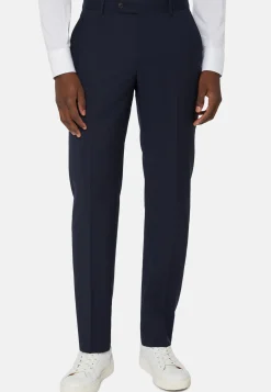 Pantalons-Boggi Milano Pantalon En Laine B Aria bleu marine