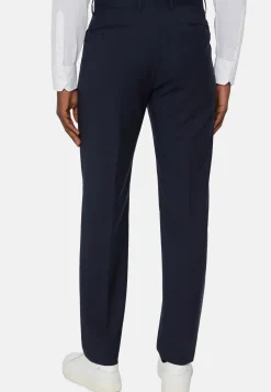 Pantalons-Boggi Milano Pantalon En Laine B Aria bleu marine