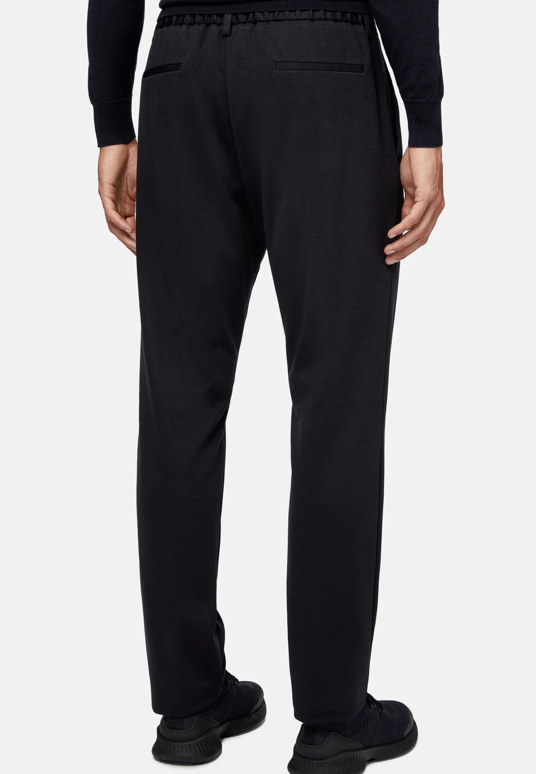 Pantalons-Boggi Milano Pantalon En Laine B Tech