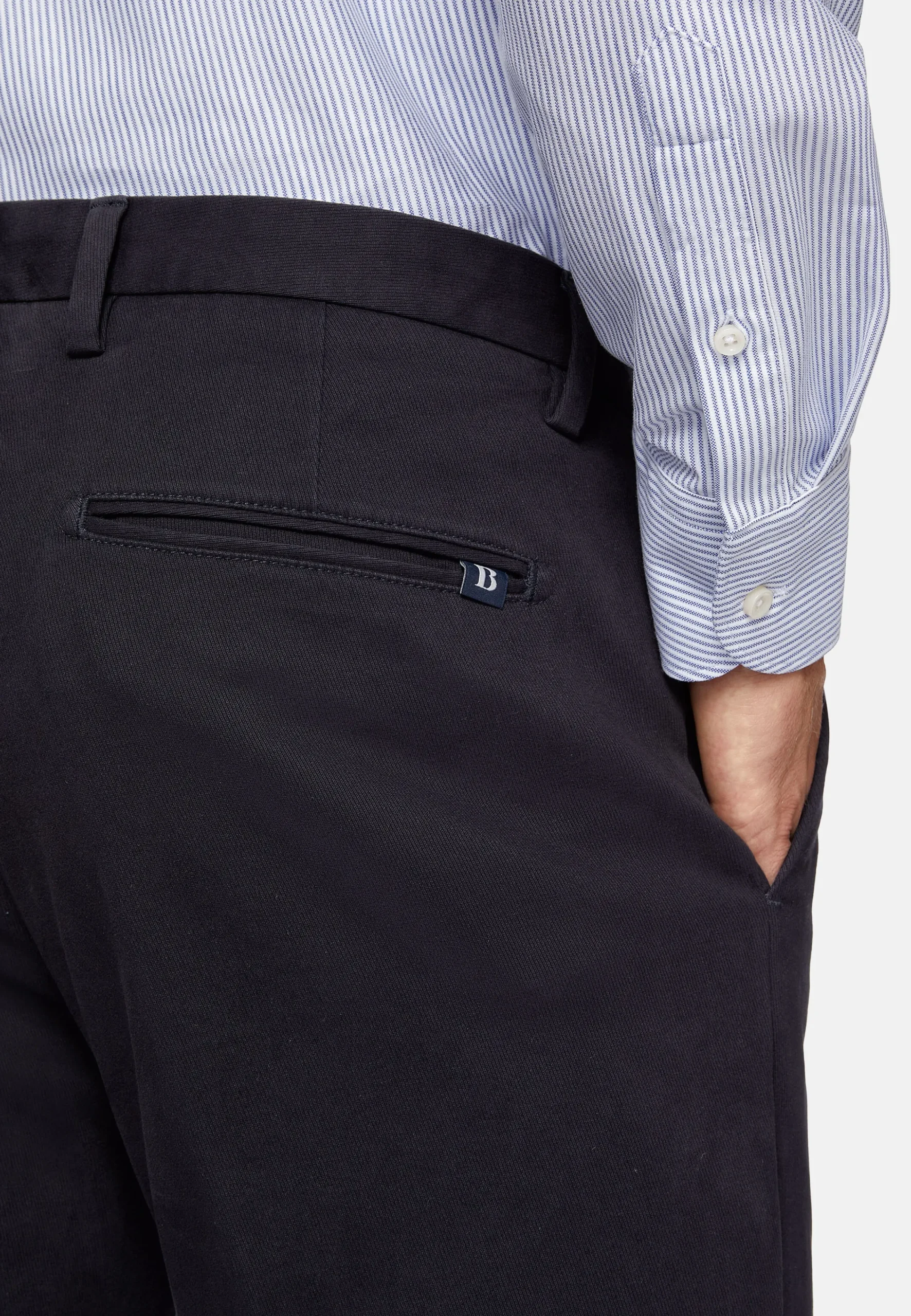 Pantalons-Boggi Milano Pantalon En Tricotine De Coton