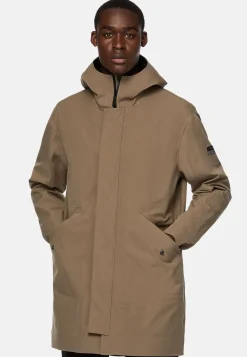 Blousons-Boggi Milano Parka En Tissu Technique Recyclé B Tech Taupe