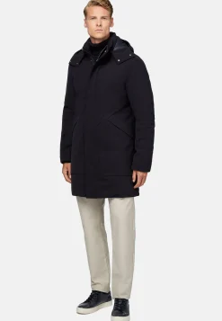 Blousons-Boggi Milano Parka En Tissu Technique Rembourré bleu marine