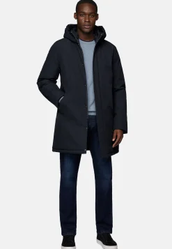 Blousons-Boggi Milano Parka Lamé En Duvet bleu marine