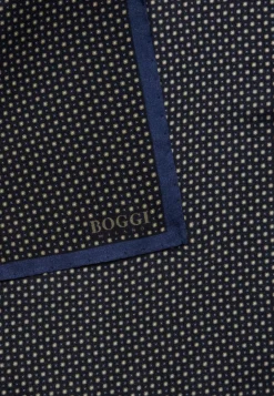 Mouchoir De Poche-Boggi Milano Pochette À Microfantaisie En Soie bleu marine