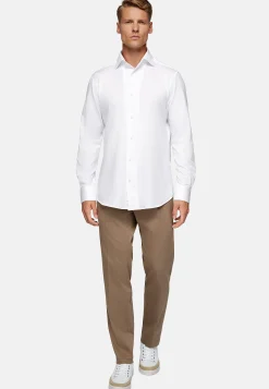 Chemises Polo-Boggi Milano Polo Chemise En Jersey Regular Fit Blanc