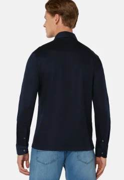 Polos-Boggi Milano Polo En Jersey De Coton Pima Regular Fit Manches Longues