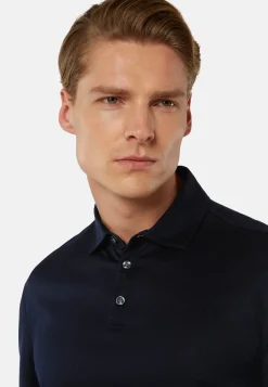 Polos-Boggi Milano Polo En Jersey De Coton Pima Regular Fit Manches Longues