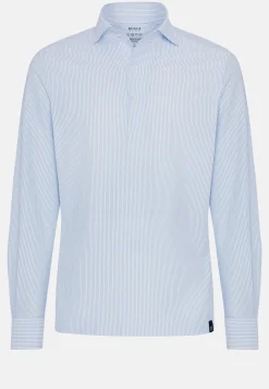 Polos-Boggi Milano Polo En Jersey Japonais Bleu clair