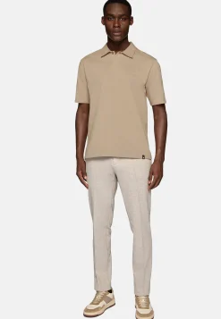 Polos-Boggi Milano Polo En Mélange De Jersey Et Coton Bio