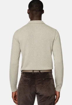 Tricots|Polos-Boggi Milano Polo Maille Sable En Cachemire Mélangé