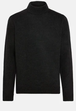 Tricots-Boggi Milano Pull Col Montant Anthracite En Laine Mérinos Charbon