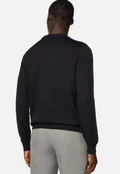 Tricots-Boggi Milano Pull Col Rond Avec Points En Laine Mérinos