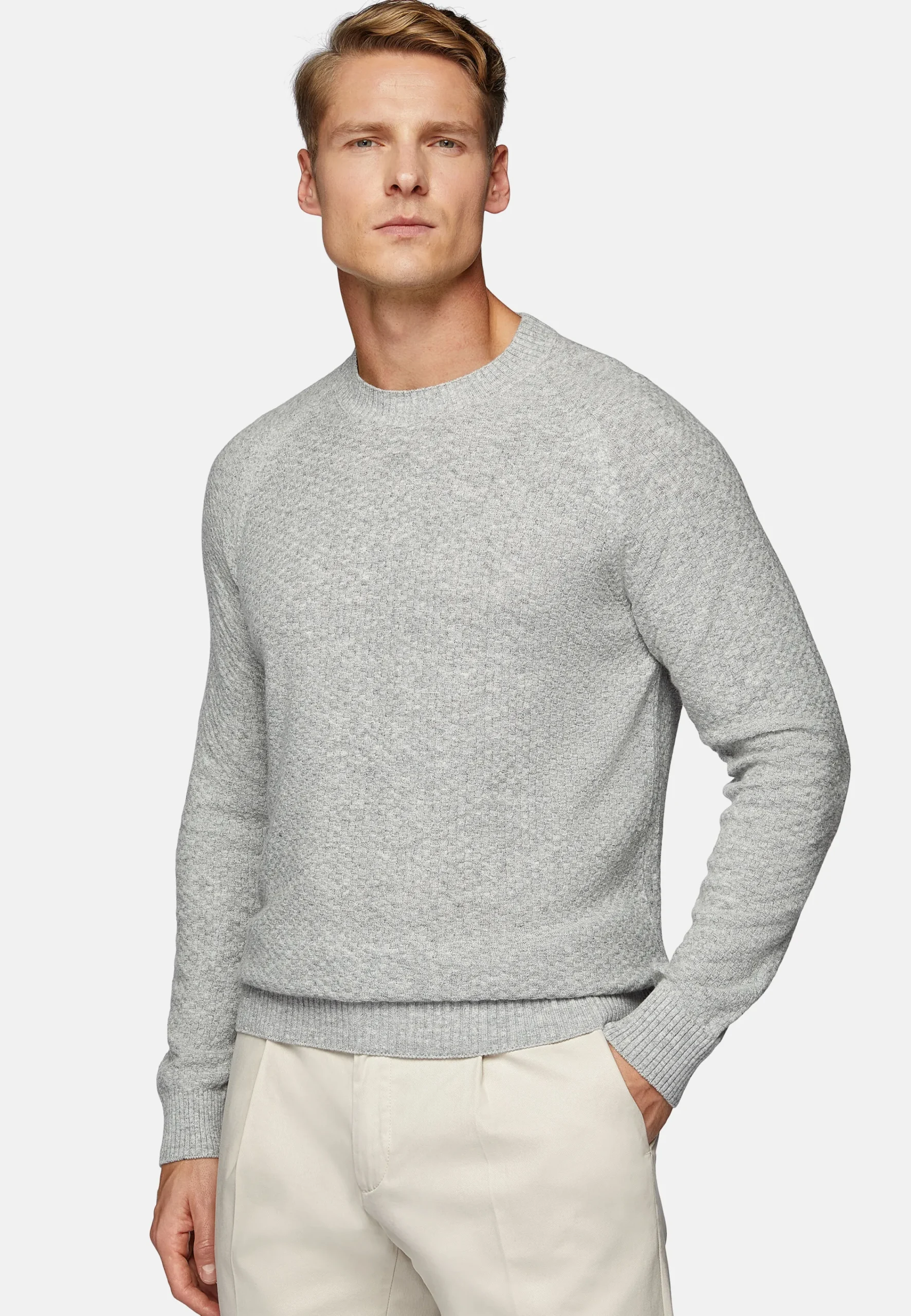 Tricots-Boggi Milano Pull Col Rond En Cachemire Mélangé