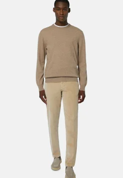 Tricots-Boggi Milano Pull Col Rond En Cachemire Noisette