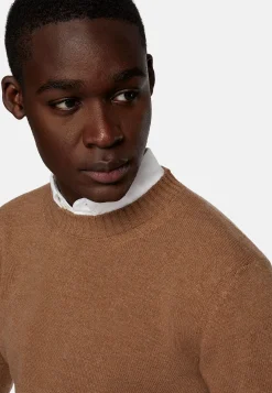 Tricots-Boggi Milano Pull Col Rond Noisette En Laine Mélangée