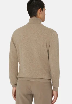 Tricots-Boggi Milano Pull Col Roulé En Cachemire Noisette
