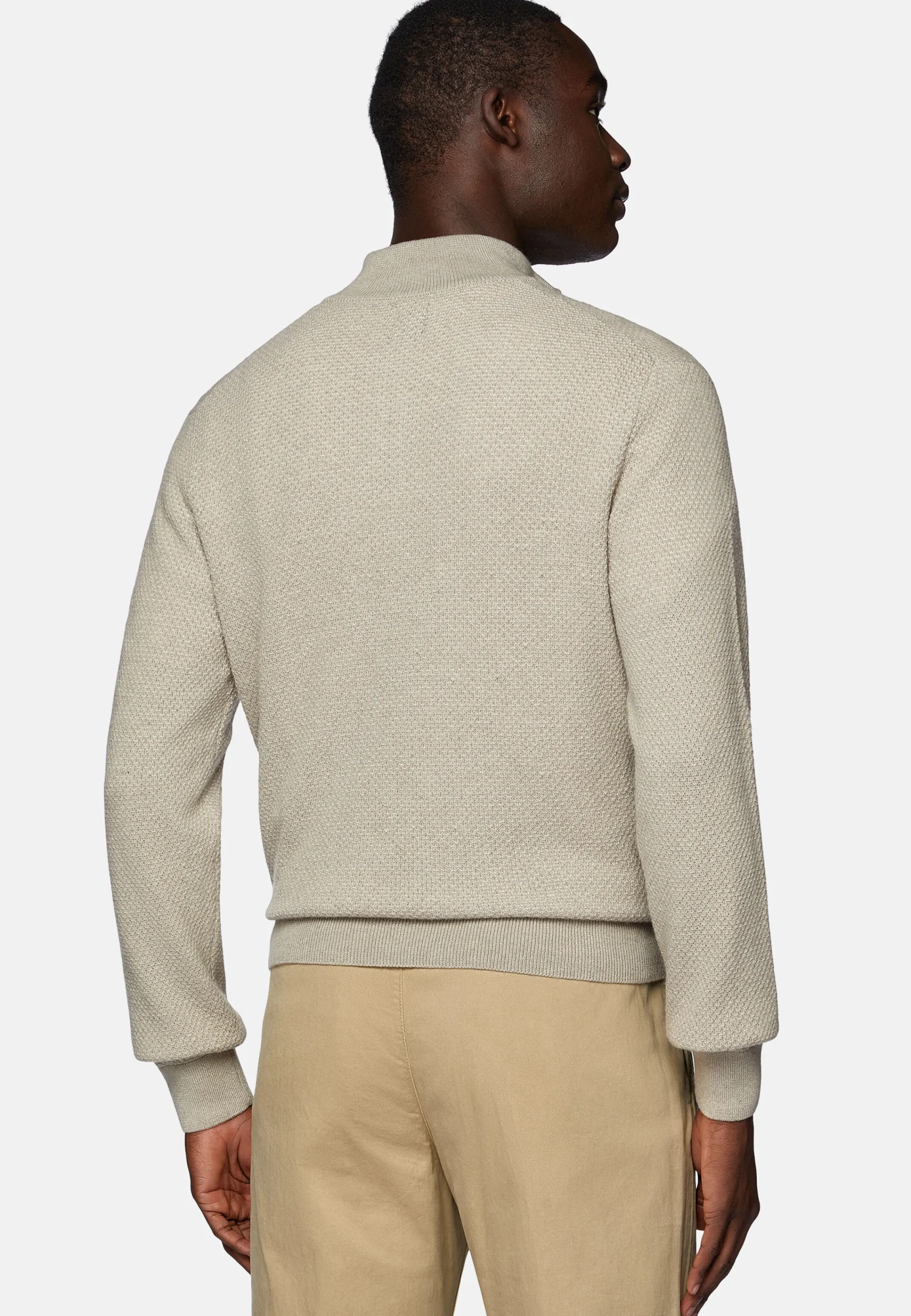 Tricots-Boggi Milano Pull Demi Zip En Mélange De Cachemire