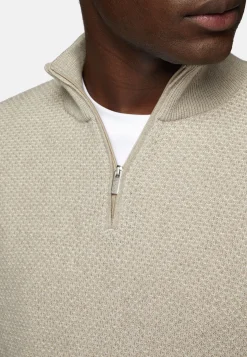 Tricots-Boggi Milano Pull Demi Zip En Mélange De Cachemire