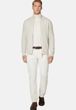 Tricots-Boggi Milano Pull Full Zip Sable En Cachemire