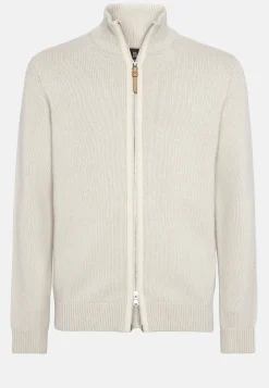 Tricots-Boggi Milano Pull Full Zip Sable En Cachemire