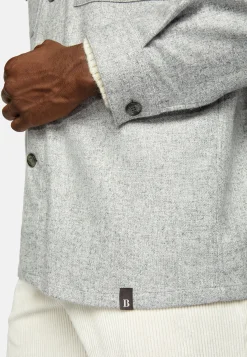 Surchemise & Shirt Jackets|Chemises Décontractée-Boggi Milano Surchemise Camp En Mélange Laine Et Tencel