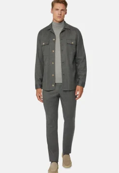 Surchemise & Shirt Jackets-Boggi Milano Surchemise En Flanelle Grise