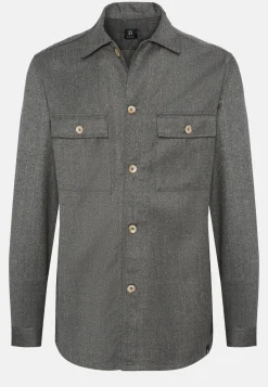 Surchemise & Shirt Jackets-Boggi Milano Surchemise En Flanelle Grise