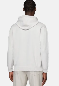 Sweats Et Joggings|Tricots-Boggi Milano Sweat Gris En Maille À Capuche En Coton Technique