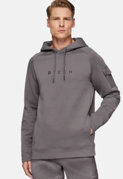 Sweats Et Joggings-Boggi Milano Sweat-Shirt À Capuche En Coton Mélangé Scuba Léger