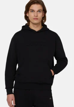 Sweats Et Joggings-Boggi Milano Sweat-Shirt À Capuche En Coton Noir