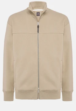 Sweats Et Joggings-Boggi Milano Sweat-Shirt Full Zip Avec Col Montant En Coton