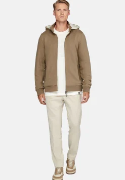 Sweats Et Joggings-Boggi Milano Sweat-shirt Rembourré À Capuche En Coton Tencel Beige