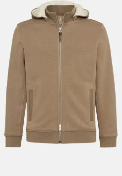 Sweats Et Joggings-Boggi Milano Sweat-shirt Rembourré À Capuche En Coton Tencel Beige