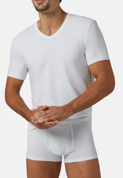 Sous-Vêtements Et Pyjamas-Boggi Milano T-shirt En Jersey De Coton Stretch blanc