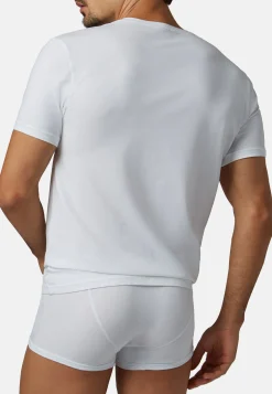 Sous-Vêtements Et Pyjamas-Boggi Milano T-shirt En Jersey De Coton Stretch blanc