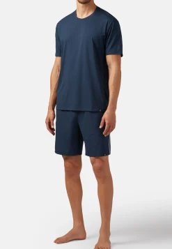Sous-Vêtements Et Pyjamas-Boggi Milano T-shirt Pyjama En Viscose Mélangée bleu marine