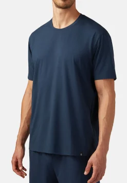 Sous-Vêtements Et Pyjamas-Boggi Milano T-shirt Pyjama En Viscose Mélangée bleu marine