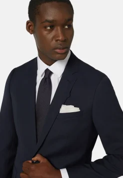 Vestes-Boggi Milano Veste à Micromotif En Laine Extensible bleu marine