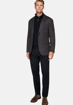 Vestes-Boggi Milano Veste B Jersey Marron Et Bleu En Laine Brown - Blue